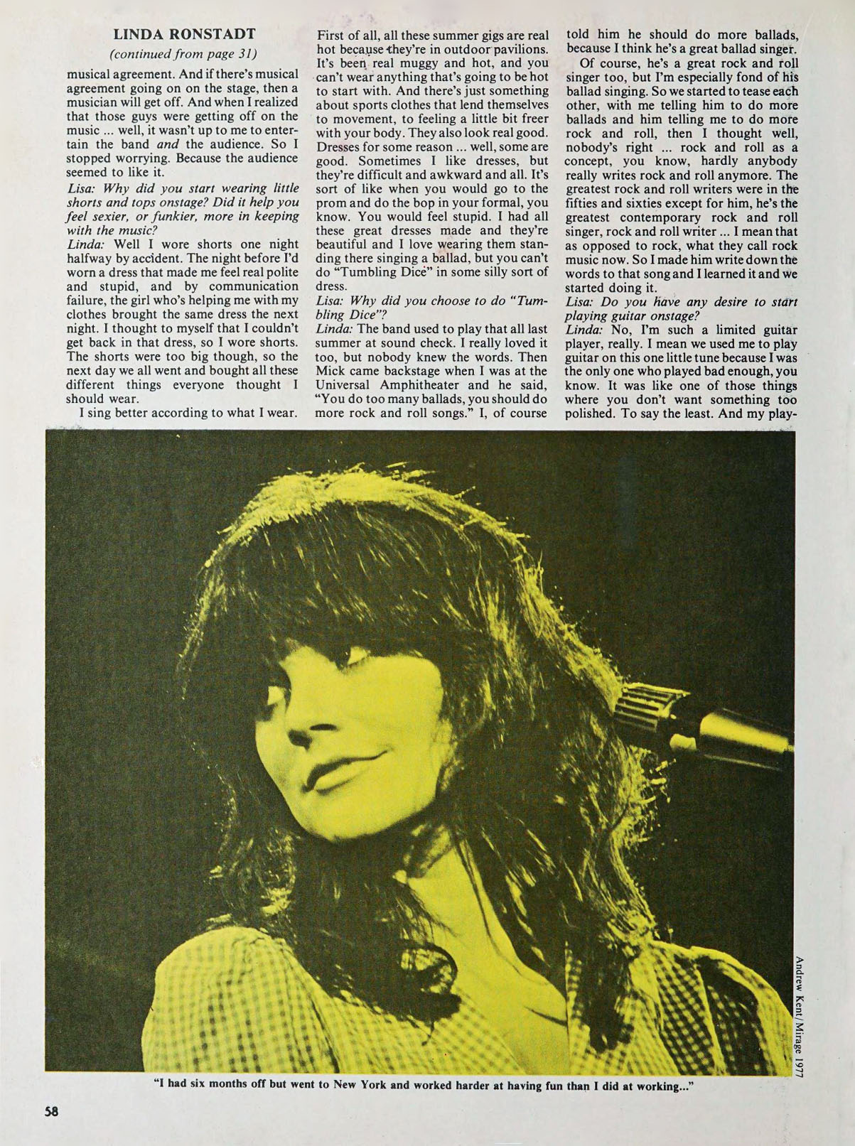 Linda Ronstadt Hit Parader