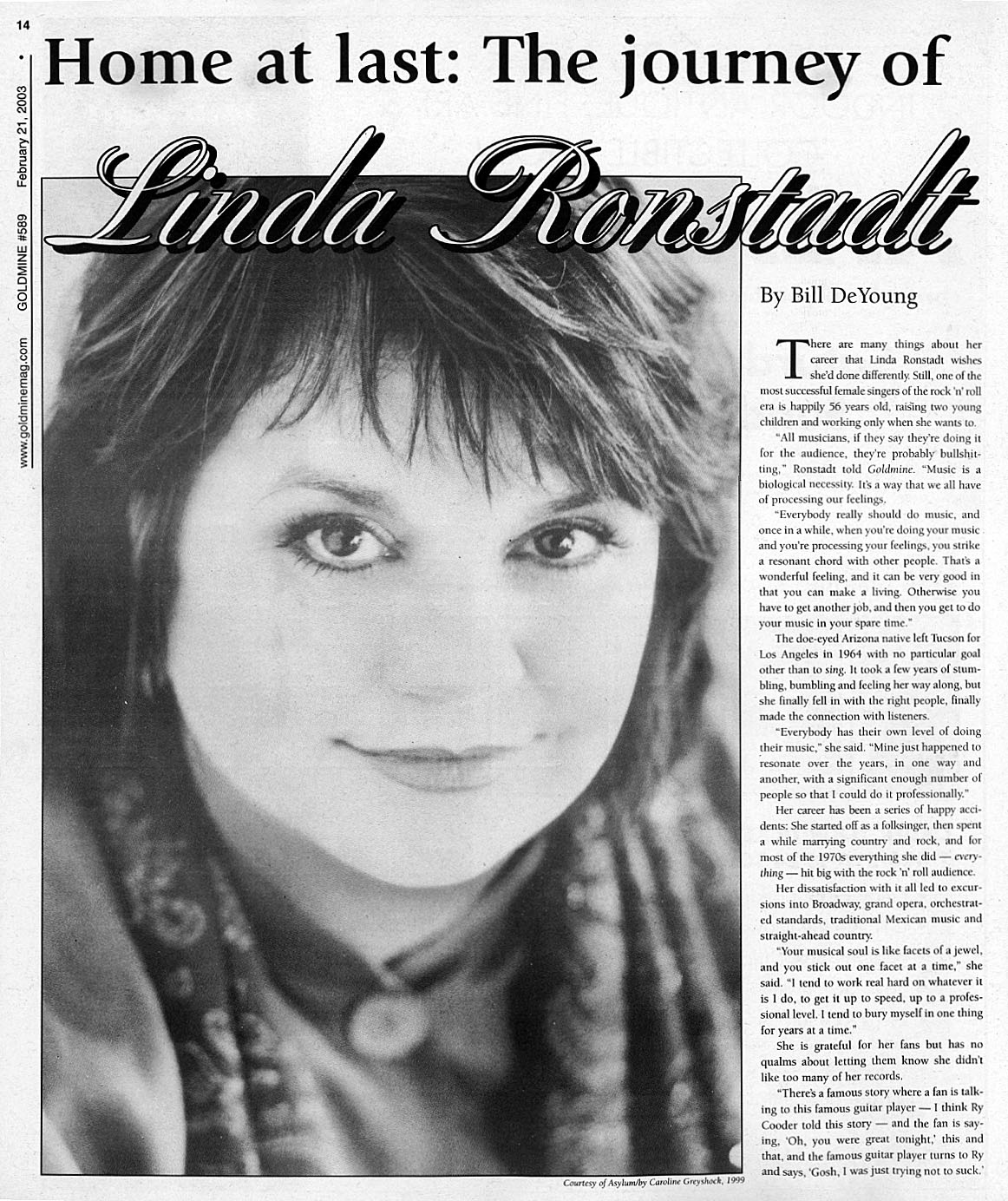 Linda Ronstadt Goldmine 2003